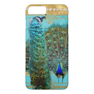 Capa Para iPhone Da Case-Mate Peacock Tail Feedes Douradas Glitter Barroco Joias