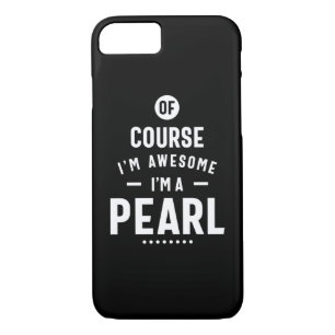 Capa iPhone 8/7 Pearl Nome Personalizado Aniversário