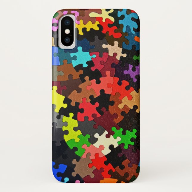 Capa Para iPhone, Case-Mate Peças de Quebra-cabeça de serra gigante a preto (Verso)
