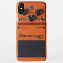 Pedal alaranjado da distorção da rocha