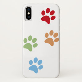 Capa Para iPhone X Pegada dos cães