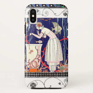 CAPA PARA iPhone XS PEIXE BURACO, FASHÃO DE BELEZA DE ARTE DECO