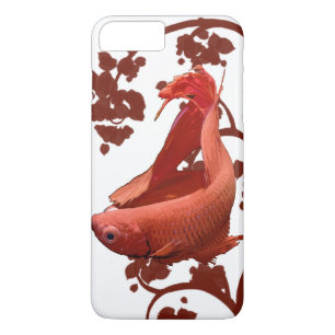 Capa Para iPhone Da Case-Mate Peixe de Combate Siames Betta Vermelho