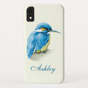 Capa Para iPhone XR Peixe-gato de arte chamada creme azul