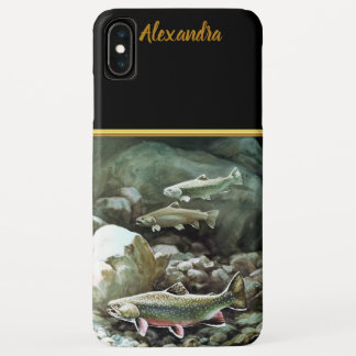 Capa Para iPhone Da Case-Mate Peixes de salmão nadando sob o monograma de água