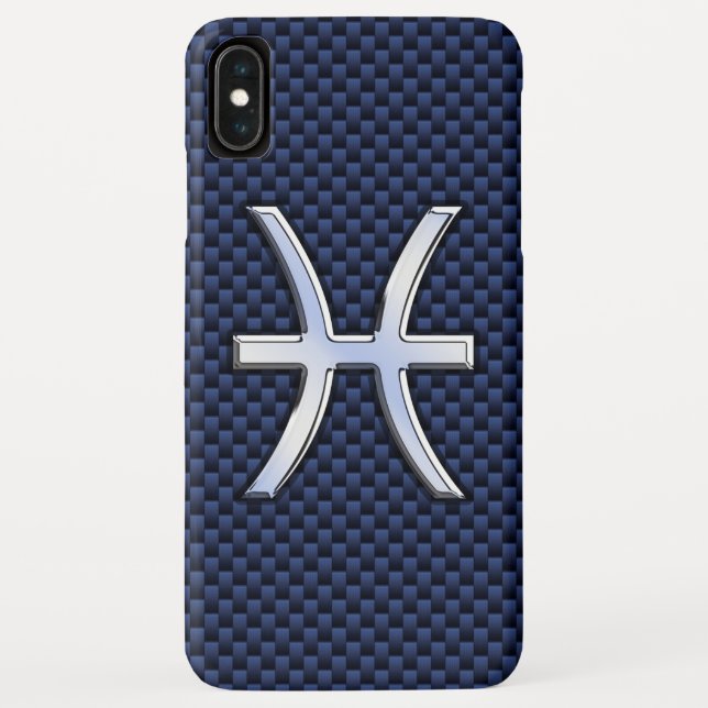 Capa Para iPhone, Case-Mate Peixes Símbolo Zodiac no Impressão de fibra de car (Verso)