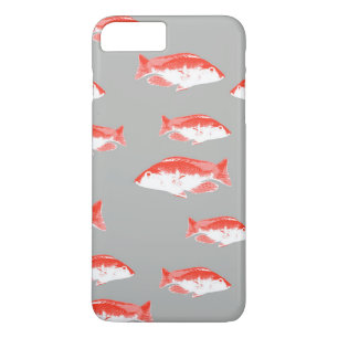 Capa iPhone 8 Plus/7 Plus Peixes vermelhos e cinzas