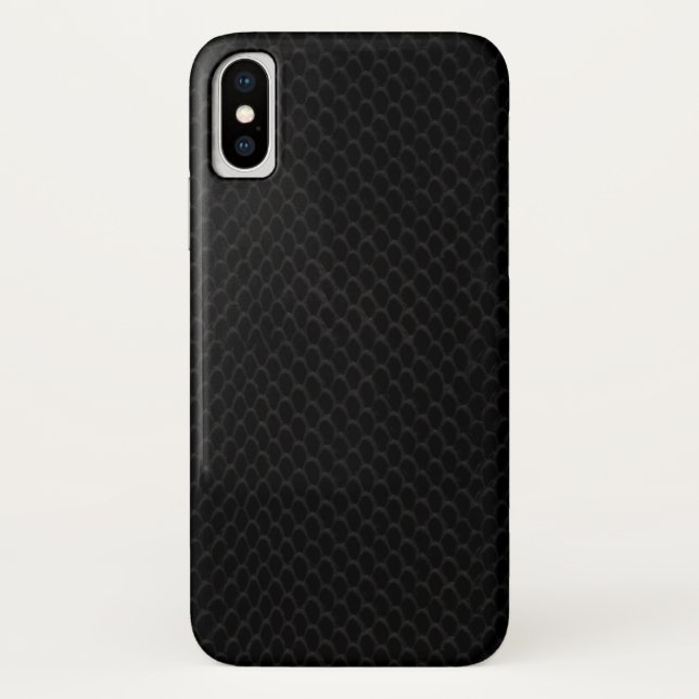 Capa Para iPhone, Case-Mate Pele Cobra preta (Verso)
