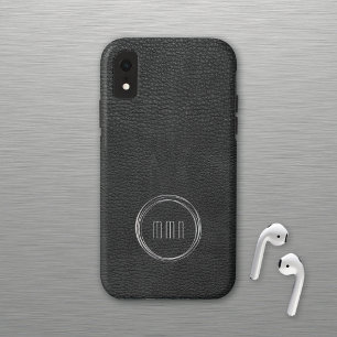 Capa Para iPhone Da Case-Mate Pele Negra Mínima - Anel Prateado