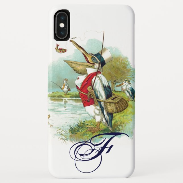 Capa Para iPhone, Case-Mate PELICAN FISHING MONOGRAMA White (Verso)