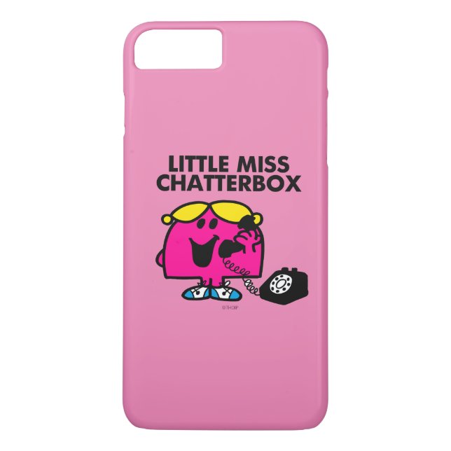 Capa Para iPhone, Case-Mate Pequena Miss Chatterbox e Telefone Negro (Verso)