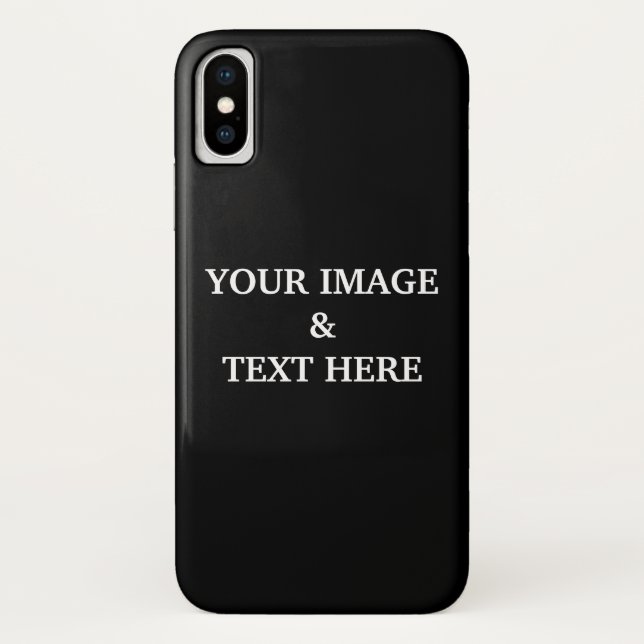 Capa Para iPhone, Case-Mate Personalizado Preto Foto Pessoalizada (Verso)