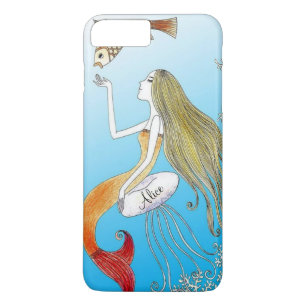 Capa iPhone 8 Plus/7 Plus Personalizado sob a sereia bonita do mar