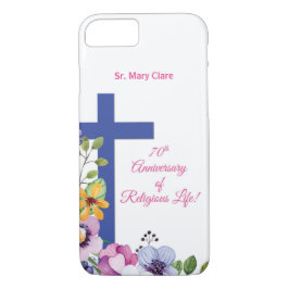 Capa iPhone 8/7 Personalizar, 70 Aniversário Nun Vida Religiosa