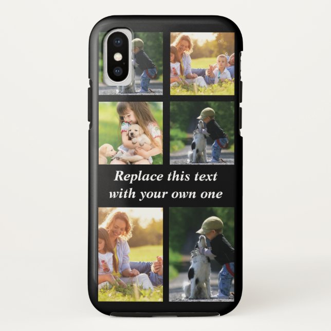 Capa Para iPhone, Case-Mate Personalizar colagem de fotos e texto Case-Mate iP (Verso)