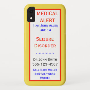 Capa Para iPhone Da Case-Mate Personalizar Informações de Alerta de Emergênci