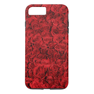 Capa iPhone 8 Plus/7 Plus Personalizar Rosa vermelha Personalizado