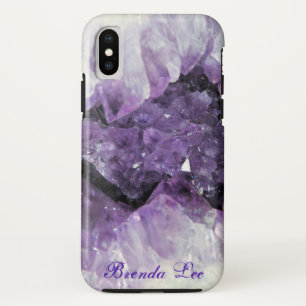 Capa Para iPhone X *Personalize* Amethyst de Geode 3D