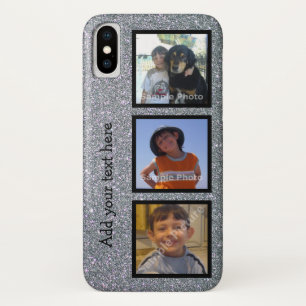 Capa Para iPhone Da Case-Mate Personalize Com Fotos E Brilho De Prata Falso