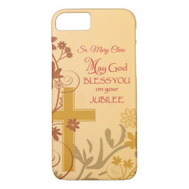 Capa iPhone 8/7 Personalize, Jubileu Aniversário, Nun Cross, Swirl