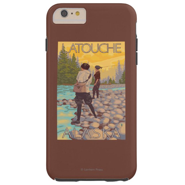 Capa Para iPhone, Case-Mate Pesca com mosca das mulheres - Latouche, Alaska (Verso)