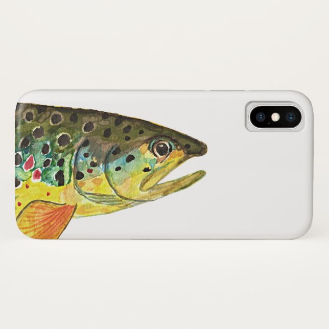 Capa Para iPhone, Case-Mate Pesca de uma mosca marrom (Verso (Horizontal))