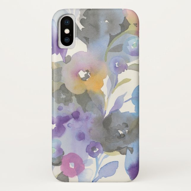 Capa Para iPhone, Case-Mate Pétalas Pastel roxas do jardim | da jóia (Verso)