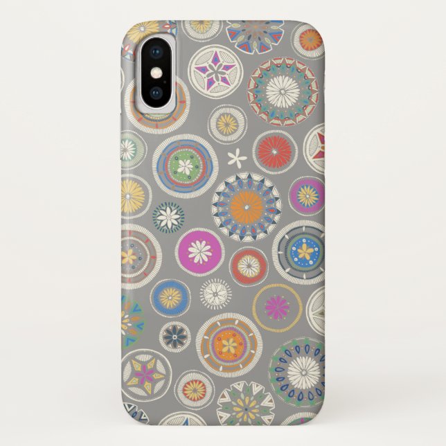 Capa Para iPhone, Case-Mate pewter pango mandala (Verso)