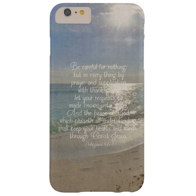 Capa Para iPhone, Case-Mate Philippians 4:13 Peace Bíblia Verse Beach Christia (Verso)