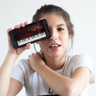 Capa Para iPhone Da Case-Mate Piano E Limpa De Tremor Vermelho