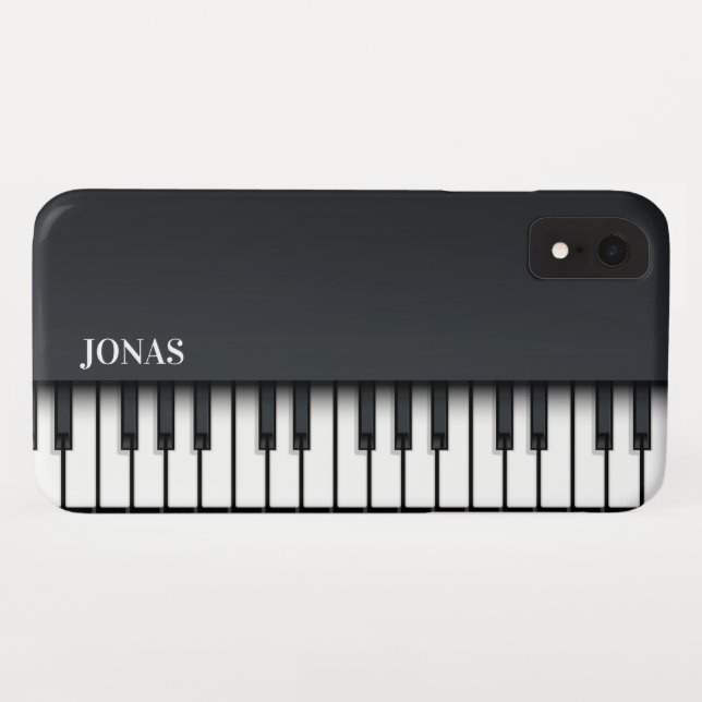 Capa Para iPhone, Case-Mate Piano preto abstrato (Verso (Horizontal))