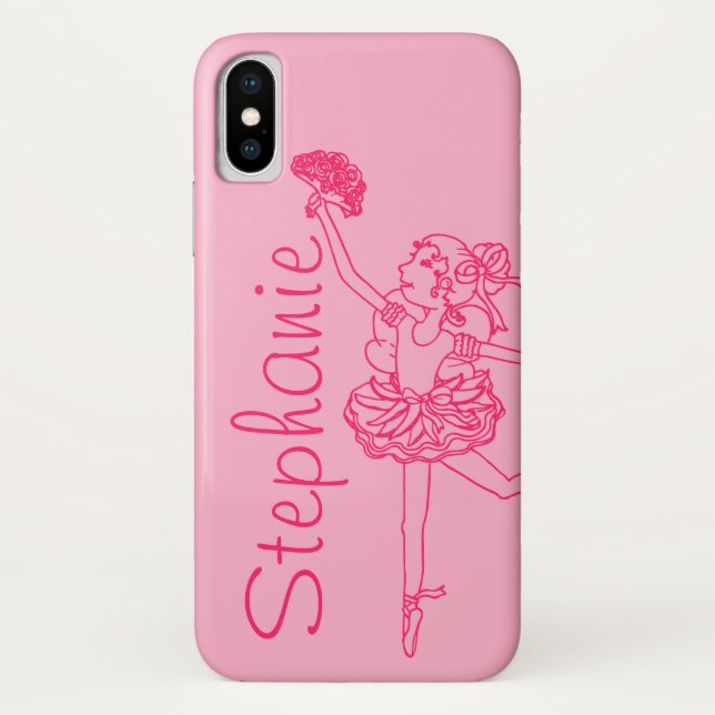 Capa Para iPhone, Case-Mate Pihone personalizado rosa-rosa de menina (Verso)