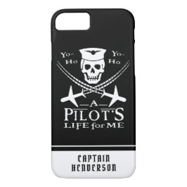 Capa iPhone 8/7 Piloto Funny Skull Aviões Piram Humor| Personaliza