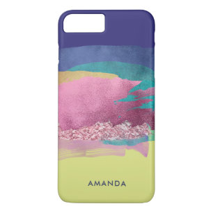 Capa iPhone 8 Plus/7 Plus Pincel Metálico Artístico Traços com Monograma