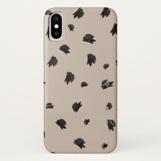 Capa Para iPhone, Case-Mate Pincel trava bolinhas em bege (Verso)
