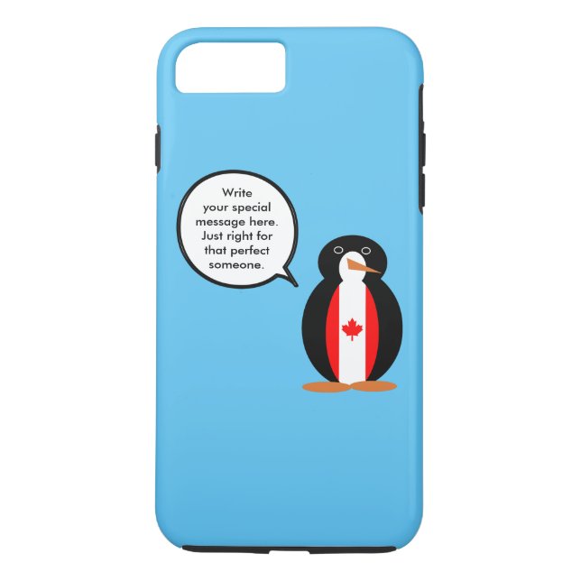 Capa Para iPhone, Case-Mate Pinguim Falante Canadense Personalizado (Verso)