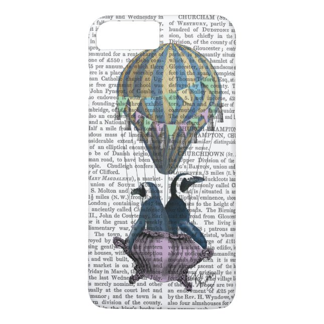 Capa Para iPhone, Case-Mate Pinguins do vôo (Verso)