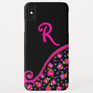 CAPA PARA iPhone DA Case-Mate PINK FUCHSIA BLACK ABSTRATO DECO MONOGRAMA