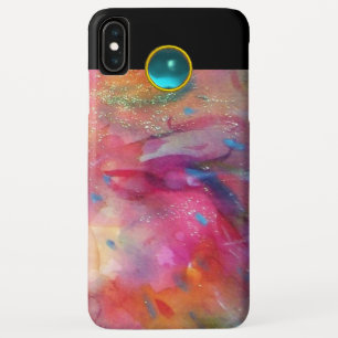 Capa Para iPhone XS Max PINK FUCHSIA BLUE ABSTRATO Aquamarine
