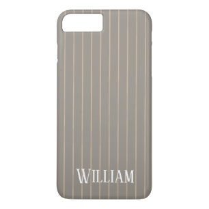 Capa iPhone 8 Plus/7 Plus Pinstripes bege personalizado