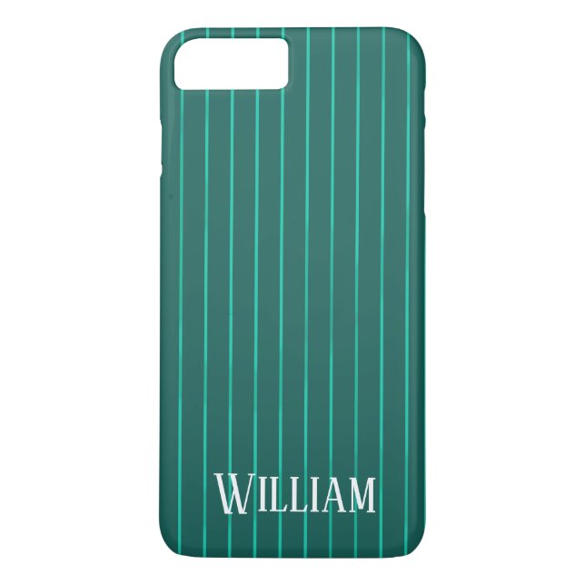 Capa Para iPhone, Case-Mate Pinstripes teais (Verso)