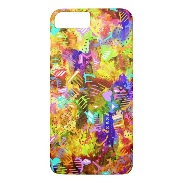 Capa Para iPhone, Case-Mate Pintura abstrata colorida fofa (Verso)