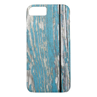 Capa Para iPhone Da Case-Mate Pintura azul rachada velha na madeira