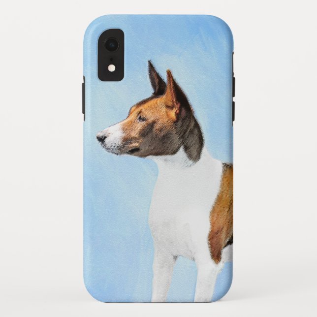 Capa Para iPhone, Case-Mate Pintura Basenji - Arte Original Custa (Verso)
