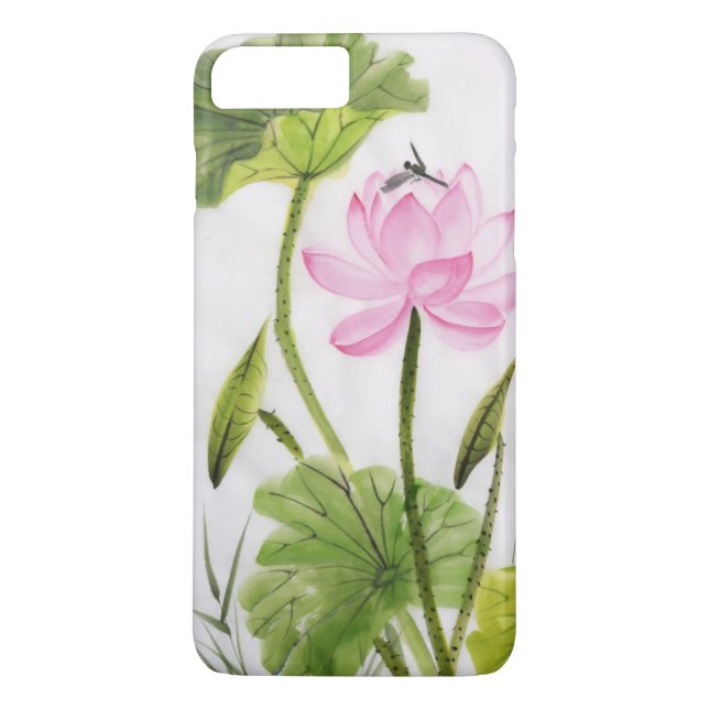 Capa Para iPhone, Case-Mate Pintura da aguarela da flor de Lotus 2 (Verso)
