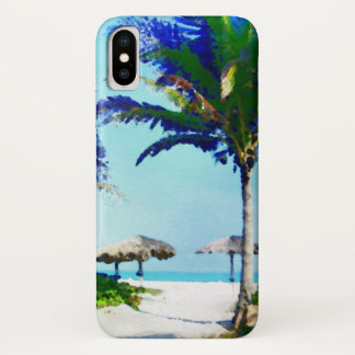 Capa Para iPhone Da Case-Mate Pintura da cor de água de uma cena tropical da
