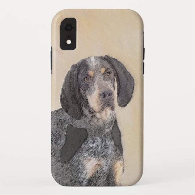 Capa Para iPhone, Case-Mate Pintura de Bluetick Coonhound - Arte Original de C (Verso)