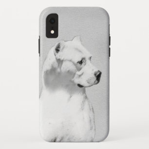 Capa Para iPhone Da Case-Mate Pintura de Dogo Argentino - Arte Original de Cães