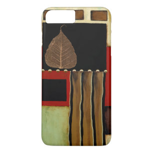 Capa iPhone 8 Plus/7 Plus Pintura de painel multicolor com folha marrom