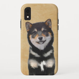Capa Para iPhone Da Case-Mate Pintura de Shiba Inu (Preto e Latão) - Arte Canin